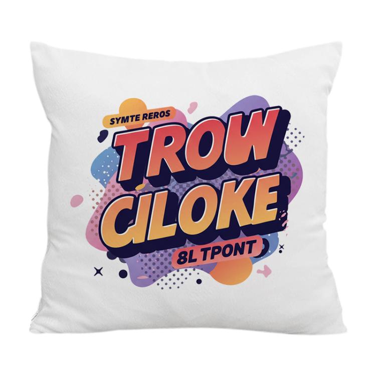Orange Alphabet Printed Sofa Pillow Case No Core Print On Your Demand, 35x35cm, 40x40cm, 45x45cm – Durable Build, Easy to Use 45x45cm Crystal Velvet