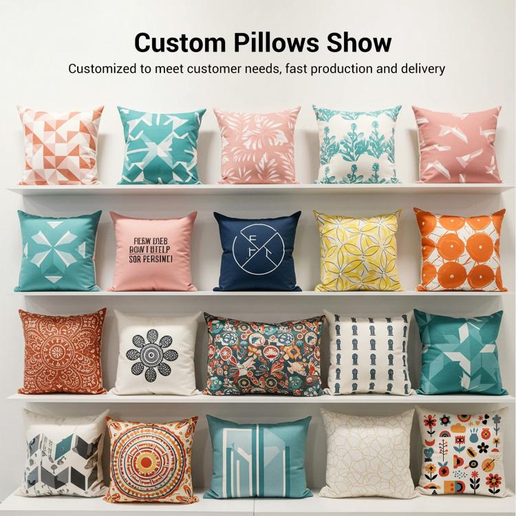 River Fish Printed Sofa Pillow With Core Print On Your Demand, 35x35cm, 40x40cm, 45x45cm