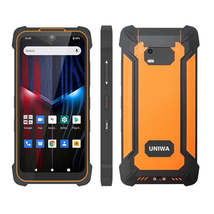 UNIWA P551 Handheld PDA Rugged Phone, 4GB+64GB, 5.5 inch Android 11 Mediatek MT6765 Helio P35 Octa Core, Network: 4G, EU Plug, US Plug, UK Plug, AU Plug EU Plug Orange