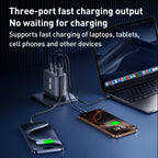 REMAX U2-AC 100W USB and Dual Type-C GaN Digital Display Fast Charger, EU Plug