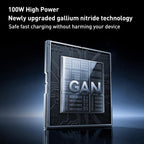 REMAX U2-AC 100W USB and Dual Type-C GaN Digital Display Fast Charger, EU Plug