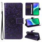 Embossed Sunflower Pattern Flip Leather Phone Case – Wear-resistant, Lanyard, Card Slot, For vivo Y05 4G / vivo Y21 5G 2026, For vivo V70 FE 5G, For vivo V70 5G Global / V70 Elite 5G