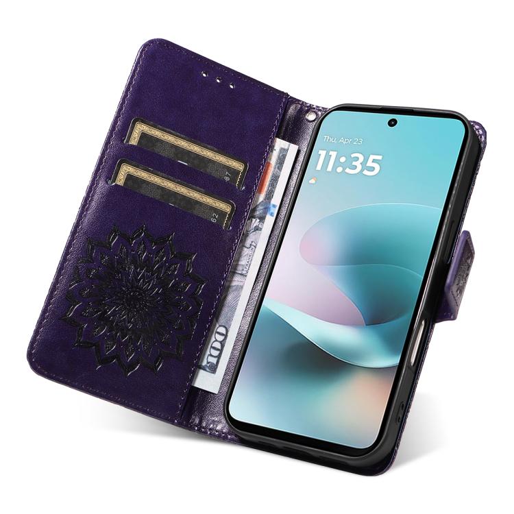 Embossed Sunflower Pattern Flip Leather Phone Case – Wear-resistant, Lanyard, Card Slot, For vivo Y05 4G / vivo Y21 5G 2026, For vivo V70 FE 5G, For vivo V70 5G Global / V70 Elite 5G