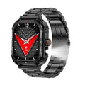 LF37 2.1 inch BT Call Smart Watch, Support Blood Oxygen / Heart Rate / Female Menstrual Black Steel
