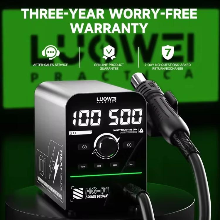 LUOWEI HG-01 800W Intelligent Digital Hot Air Gun BGA Desoldering Rework Station, HG-01 US Plug