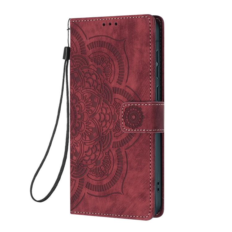 Mandala Embossed Retro Frosted Leather Phone Case, For iPhone 17e / 16e, For iPhone 17 Pro Max, For iPhone 17 Pro, For iPhone 17