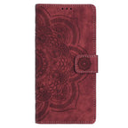 Mandala Embossed Retro Frosted Leather Phone Case, For iPhone Air, For iPhone 16 Pro Max, For iPhone 16 Pro, For iPhone 16 Plus