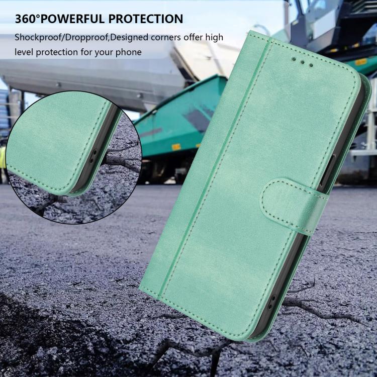 Line Splicing Buckle Retro Leather Phone Case, For iPhone 16 Pro, For iPhone 16 Plus, For iPhone 16