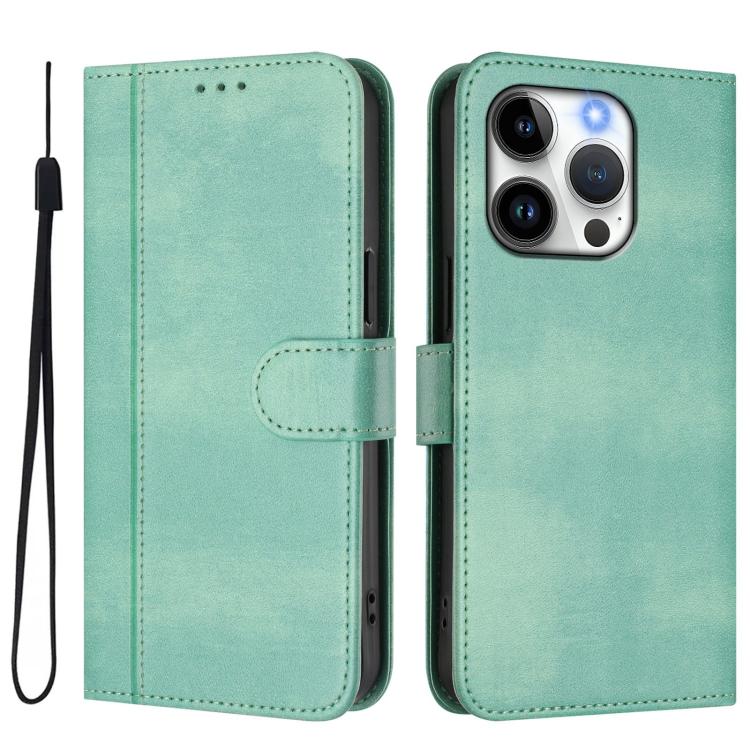 Line Splicing Buckle Retro Leather Phone Case, For iPhone 15 Pro Max, For iPhone 15 Pro, For iPhone 15 Plus
