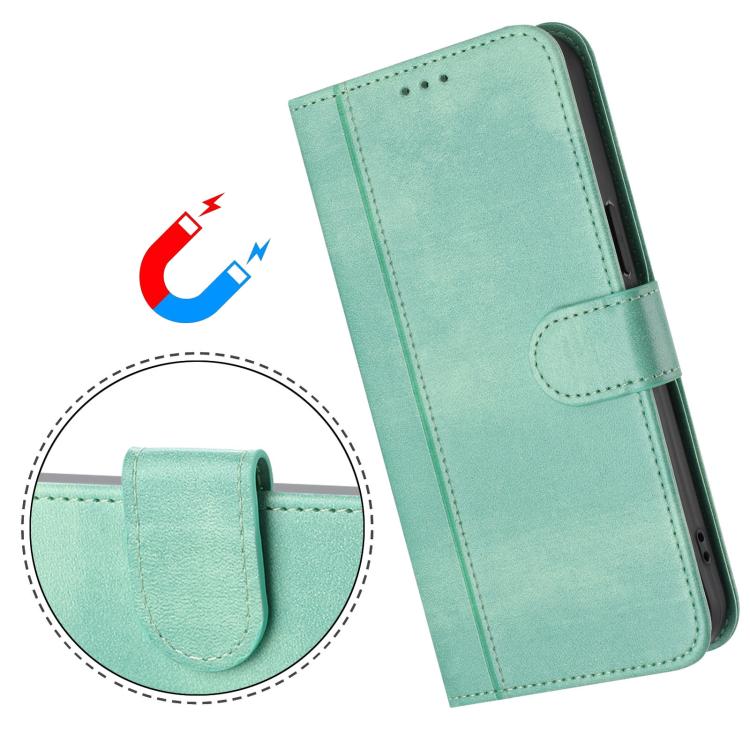 Line Splicing Buckle Retro Leather Phone Case, For iPhone 15, For iPhone 14 Plus, For iPhone 14 / 13