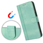 Line Splicing Buckle Retro Leather Phone Case, For iPhone 15, For iPhone 14 Plus, For iPhone 14 / 13