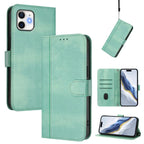 Line Splicing Buckle Retro Leather Phone Case, For iPhone 12 / 12 Pro, For iPhone 12 Pro Max, For iPhone 12 mini For iPhone 12 12 Pro Mint Green