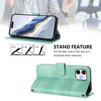 Line Splicing Buckle Retro Leather Phone Case, For iPhone 12 / 12 Pro, For iPhone 12 Pro Max, For iPhone 12 mini