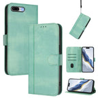 Line Splicing Buckle Retro Leather Phone Case, For iPhone 7 Plus / 8 Plus For iPhone 7 Plus 8 Plus Mint Green