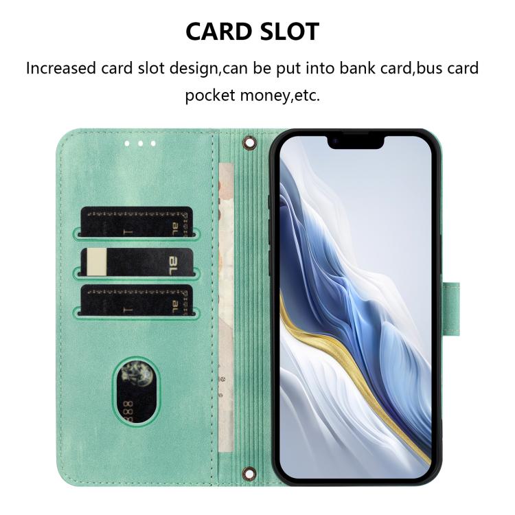 Line Splicing Buckle Retro Leather Phone Case, For iPhone 7 Plus / 8 Plus