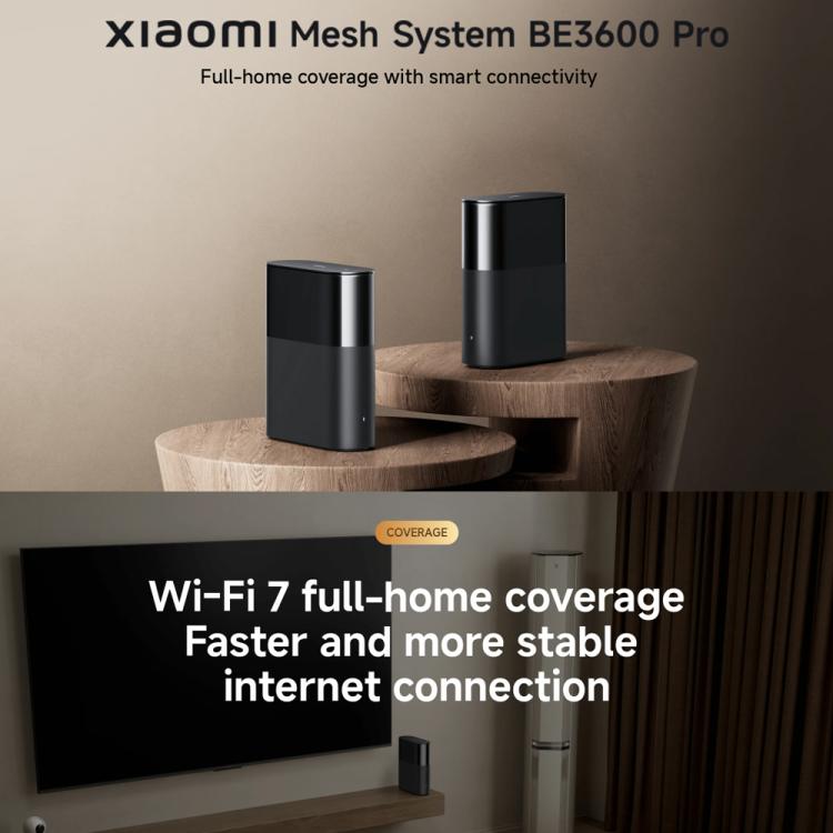 Xiaomi Whole Home Router BE3600 Pro WiFi 7 Bluetooth Mesh Gateway 2.5G Port Dual Band, BE3600 Pro – Bluetooth