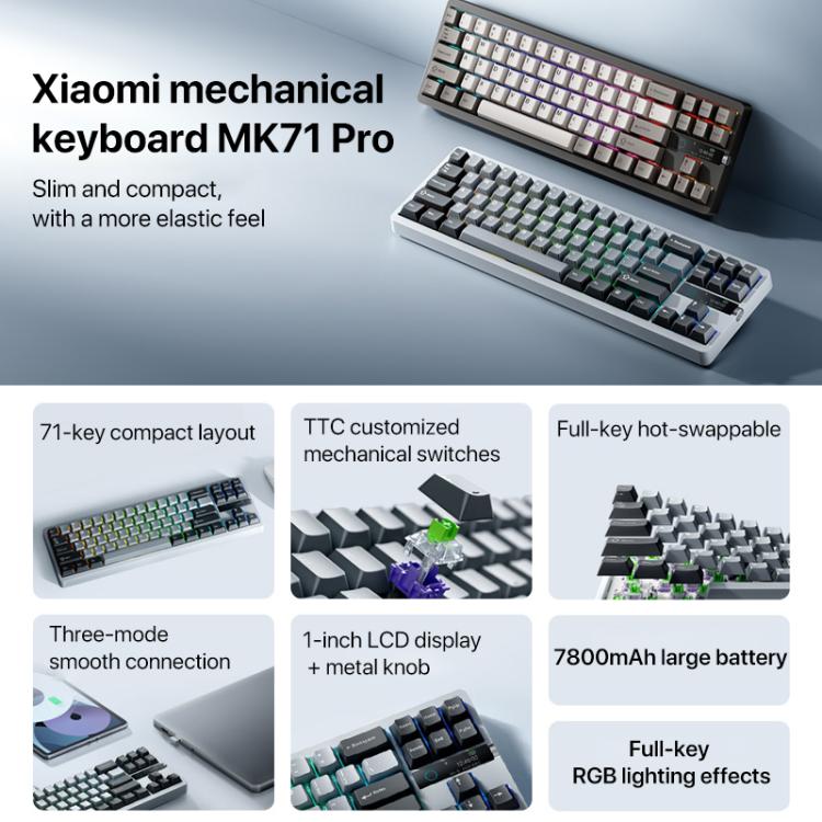 Xiaomi Mechanical Keyboard MK71 Pro Wired / 2.4G / Bluetooth Triple Mode Gaming Keyboard – Bluetooth