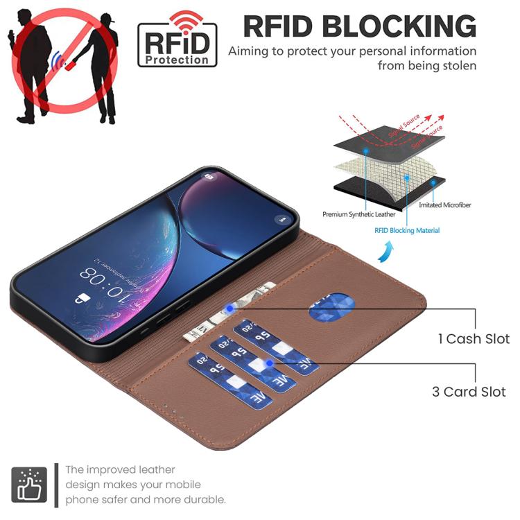 Geometric Pattern RFID Leather Phone Case, For iPhone 6 / 7 / 8 / SE, For iPhone 13 Pro Max, For iPhone 13 Pro, For iPhone 12 / 12 Pro