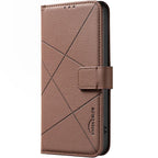 Geometric Pattern RFID Leather Phone Case, For iPhone 12 Pro Max, For iPhone 11 Pro Max, For iPhone 11, For iPhone 11 Pro