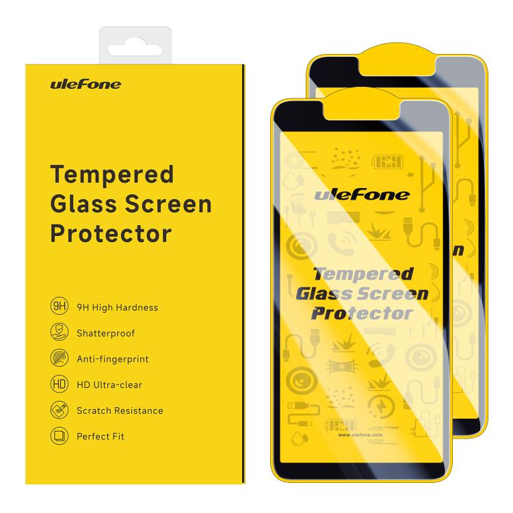 2pcs / Pack Ulefone 9H HD Anti Fingerprint Tempered Glass Screen Protector – Tempered Glass, Screen Protector, For Ulefone Armor X12 Pro, For Ulefone Armor 21
