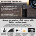 Xiaomi Mijia Air Pump 2D Portable Electric Air Compressor For Motorcycle Car Basketball, Mijia Air Pump 2D