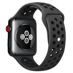 xDfind Two Color Silicone Sports Watch Band, For Apple Watch 46mm / 49mm / 45mm / 44mm, For Apple Watch 42mm / 41mm / 40mm / 38mm For Apple Watch 46mm 49mm 45mm 44mm Black