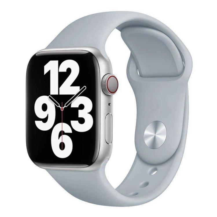 Watch Band – Silicone (46mm) #3 For Apple Watch 46mm 49mm 45mm 44mm Light Grey