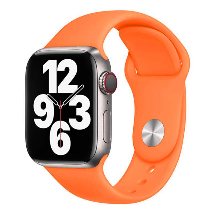 Watch Band – Silicone (46mm) #3 For Apple Watch 42mm 41mm 40mm 38mm Orange