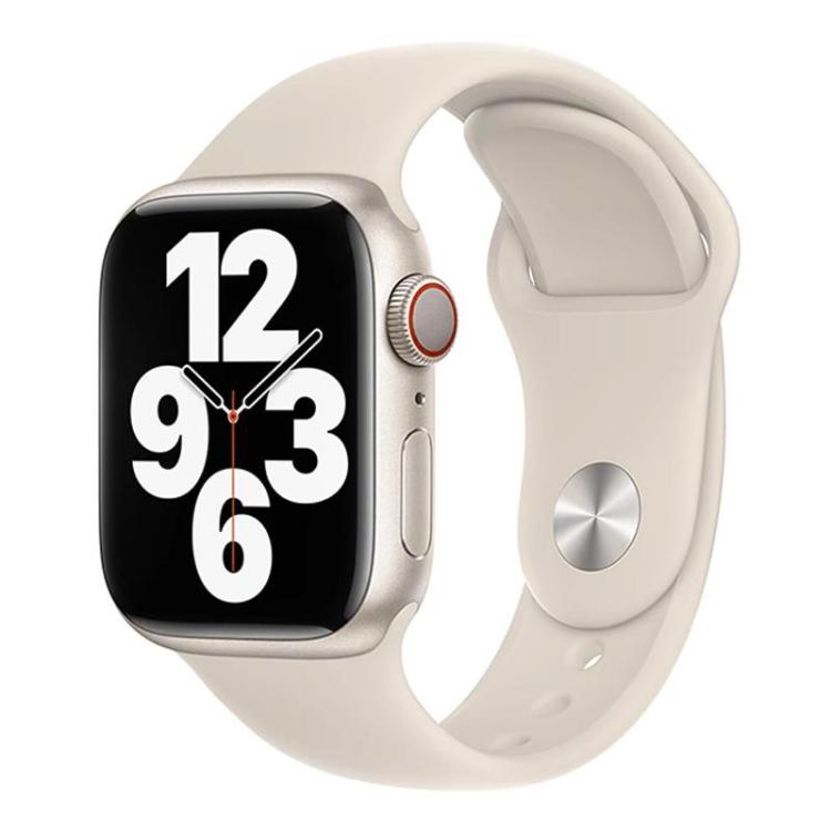 Watch Band – Silicone (46mm) #3 For Apple Watch 42mm 41mm 40mm 38mm Starlight