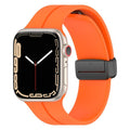Watch Band – Silicone, Magnetic (46mm) For Apple Watch 46mm 49mm 45mm 44mm Orange