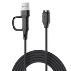 xDfind 2 in 1 Type-C and USB-A Ports Watch Charging Cable, Length: 1m, For Garmin Fenix 8 / 7X / 6S Pro For Garmin Fenix 8 7X 6S Pro