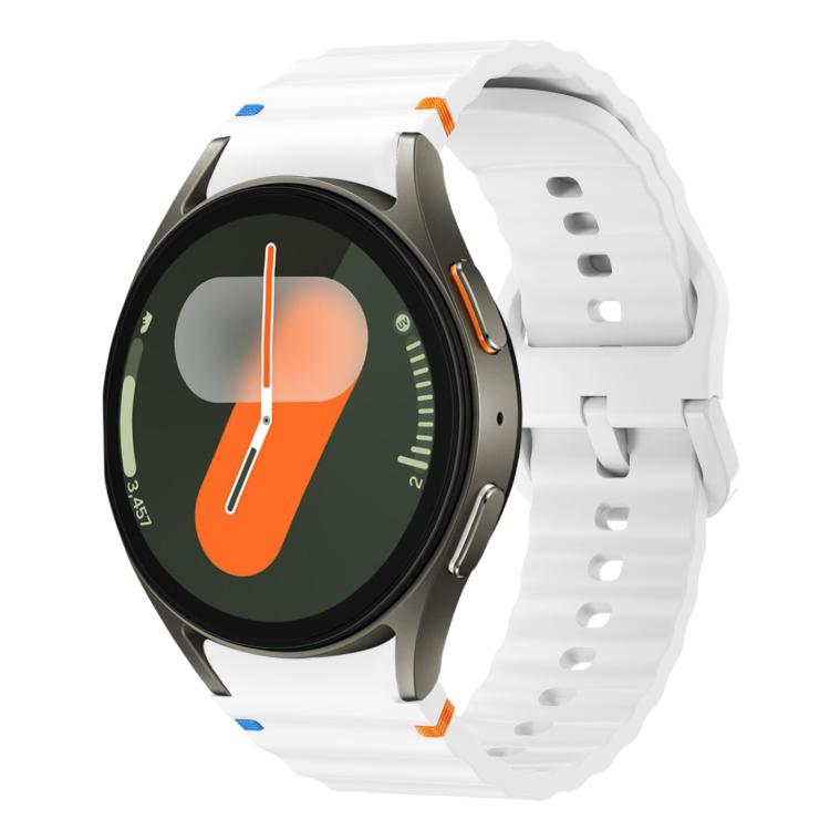 Watch Band – Silicone (Samsung Galaxy Watch FE) For Samsung Galaxy Watch FE 7 6 5 4 White