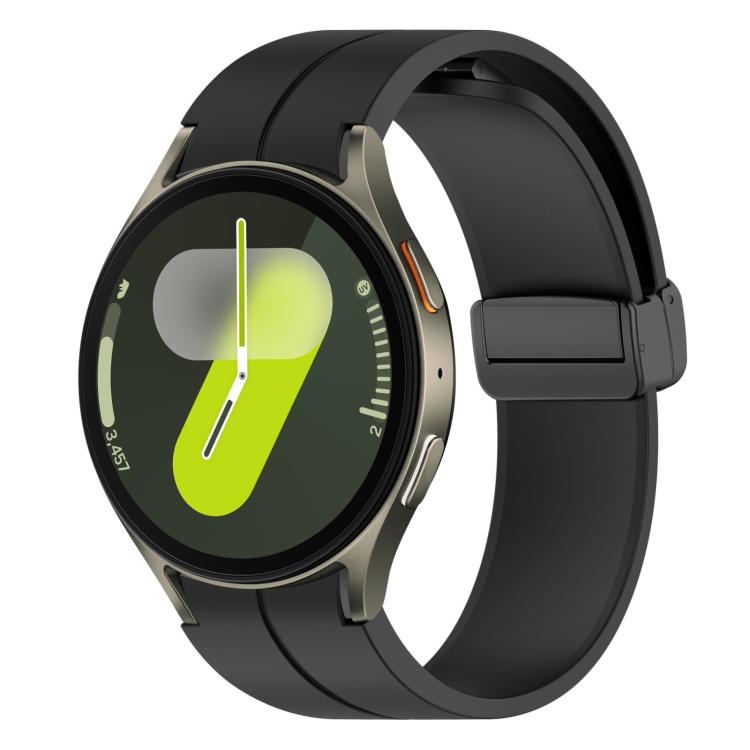 Watch Band – Silicone, Magnetic (Black) #2 For Samsung Galaxy Watch7 FE 6 5 4 Black