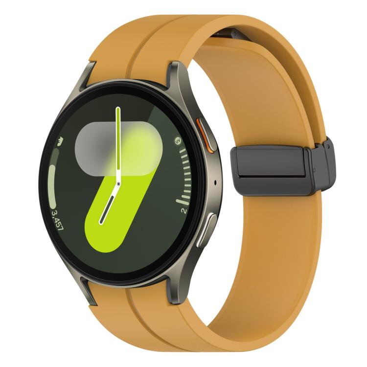 Watch Band – Silicone, Magnetic (Black) #2 For Samsung Galaxy Watch7 FE 6 5 4 Yellow
