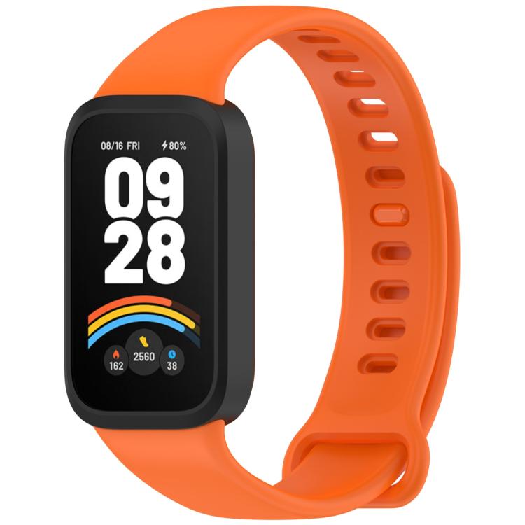 Watch Band – Silicone (Redmi Band 2) For Redmi Band 2 Xiaomi Smart Band 8 Active Orange Black