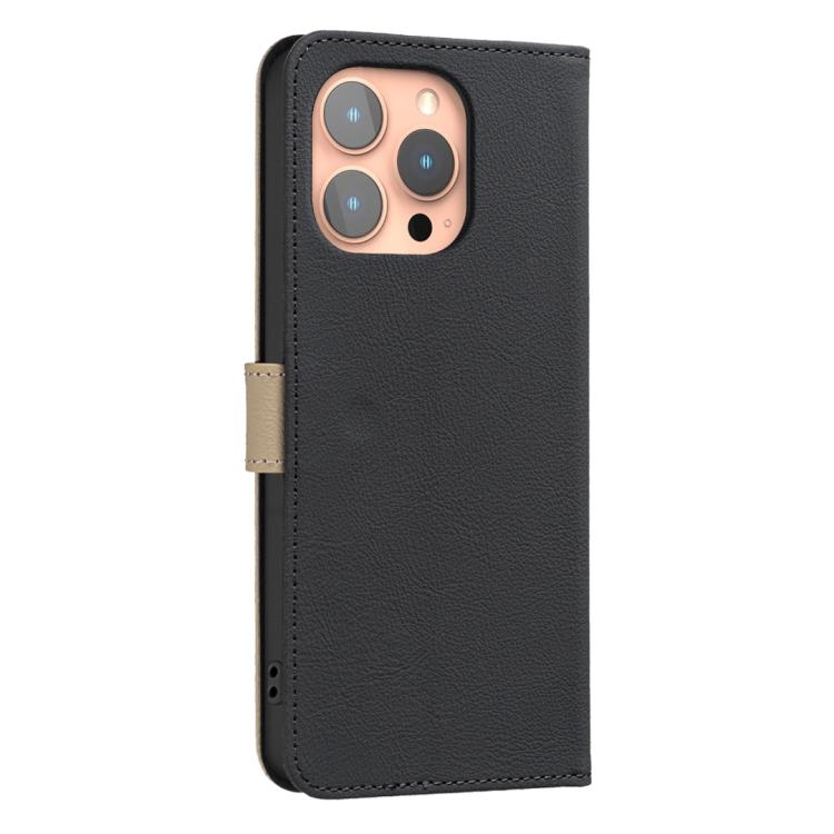 Splicing Color Hollow Flower Pattern RFID Leather Phone Case, For iPhone 13 Pro Max, For iPhone 13 Pro, For iPhone 12 / 12 Pro, For iPhone 12 Pro Max