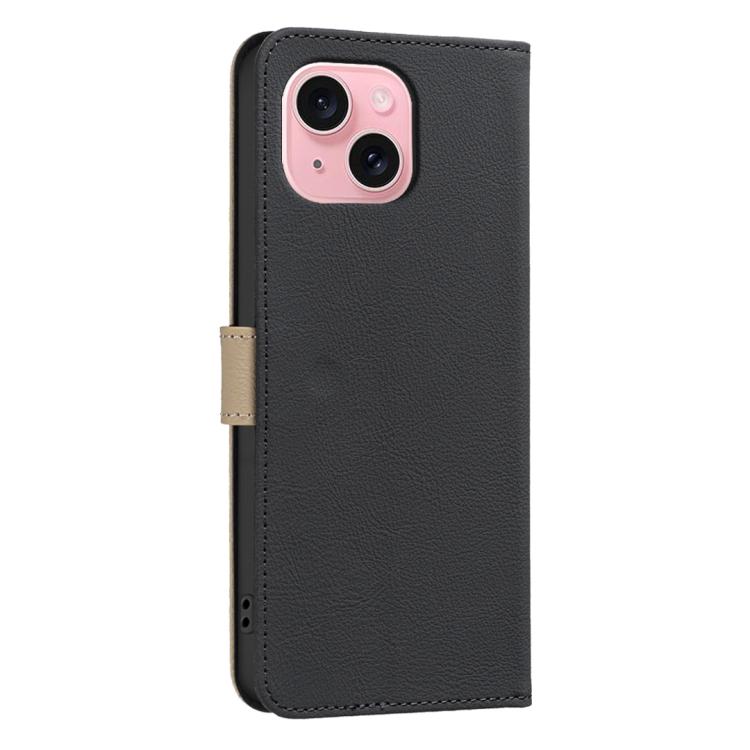 Splicing Color Hollow Flower Pattern RFID Leather Phone Case, For iPhone 15, For iPhone 13 / 14, For iPhone 14 Pro, For iPhone 14 Pro Max