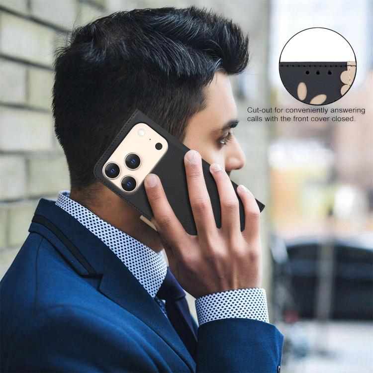 Splicing Color Hollow Flower Pattern RFID Leather Phone Case, For iPhone 18 Pro/17 Pro, For iPhone 18 Pro Max/17 Pro Max, For iPhone 16e / 17e, For iPhone 17