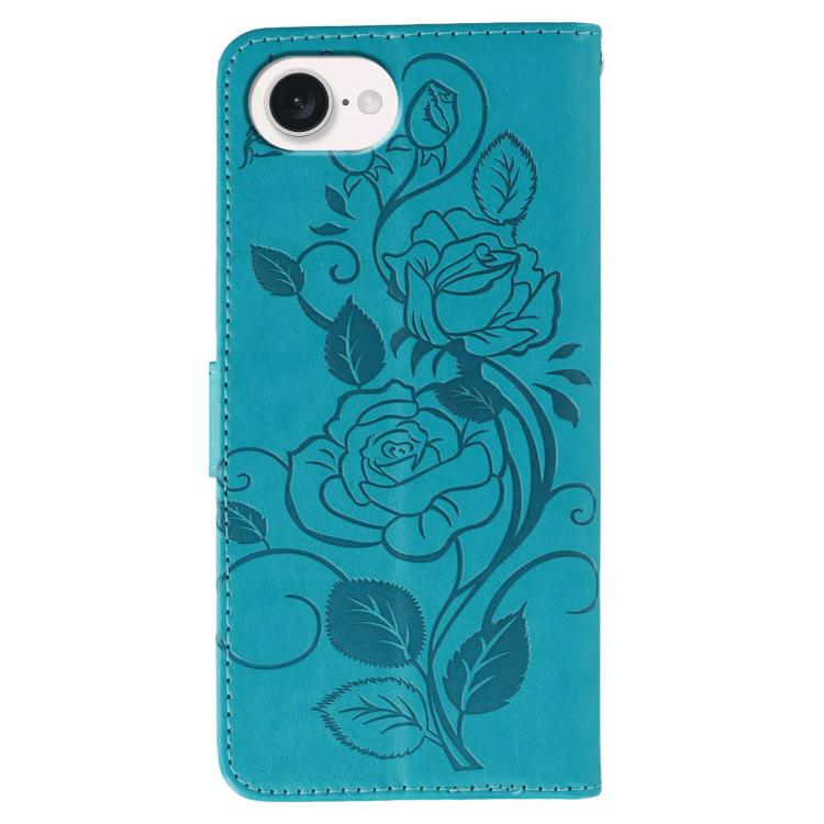 Rose Butterfly Embossed Leather Phone Case – Card Slot, Kickstand, Leather, For iPhone 17e / 16e, For iPhone 17 Pro Max, For iPhone 17 Pro, For iPhone 17