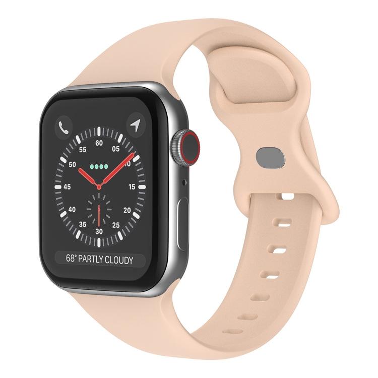 Watch Band – Silicone (46mm) For Apple Watch 42mm 41mm 40mm 38mm Pink Sand