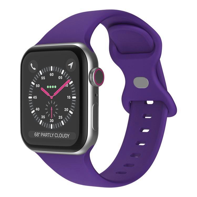 Watch Band – Silicone (46mm) For Apple Watch 42mm 41mm 40mm 38mm Purple