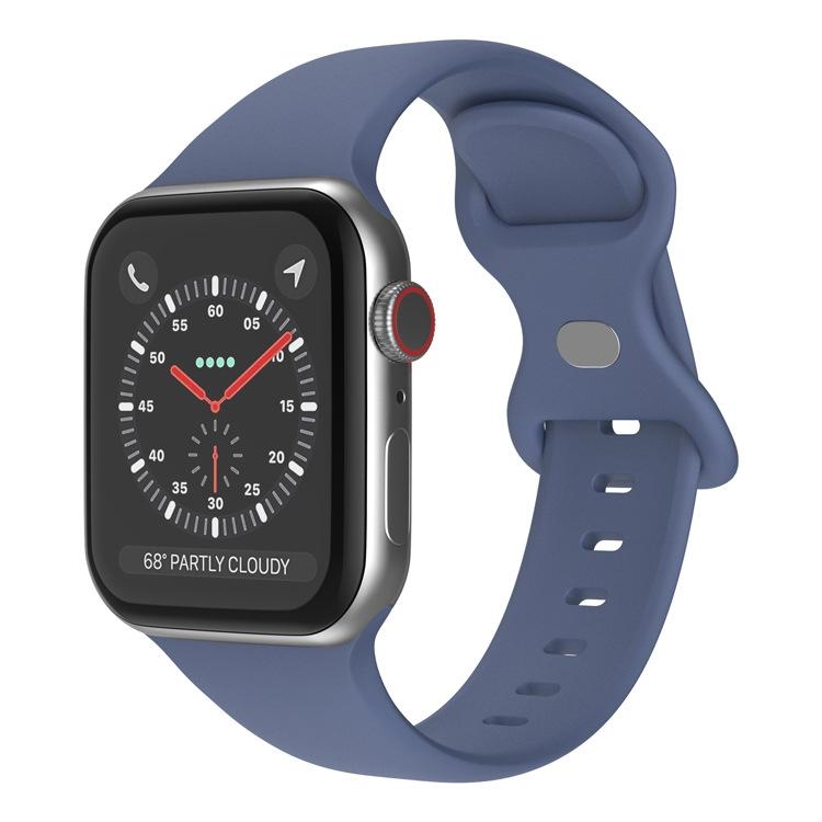 Watch Band – Silicone (46mm) For Apple Watch 42mm 41mm 40mm 38mm Navy Blue