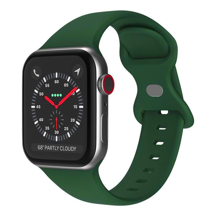 Watch Band – Silicone (46mm) For Apple Watch 42mm 41mm 40mm 38mm Dark Green