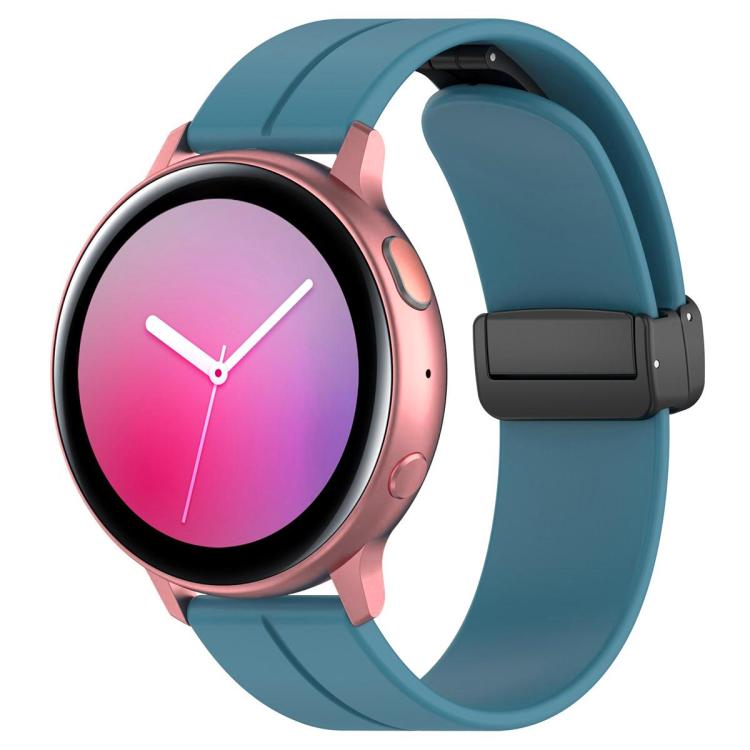Watch Band – Silicone (Black) 20mm Rock Blue
