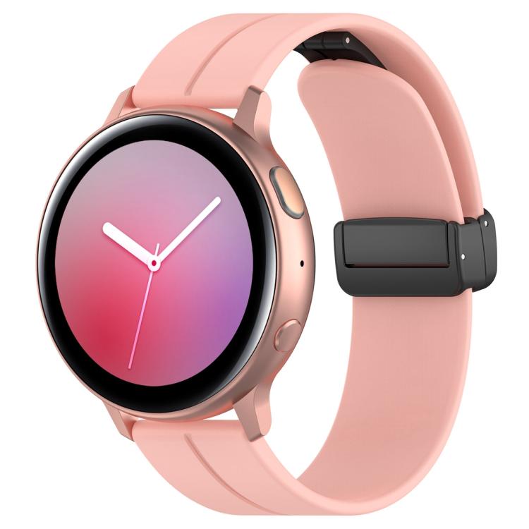 Watch Band – Silicone (Black) 20mm Light Pink