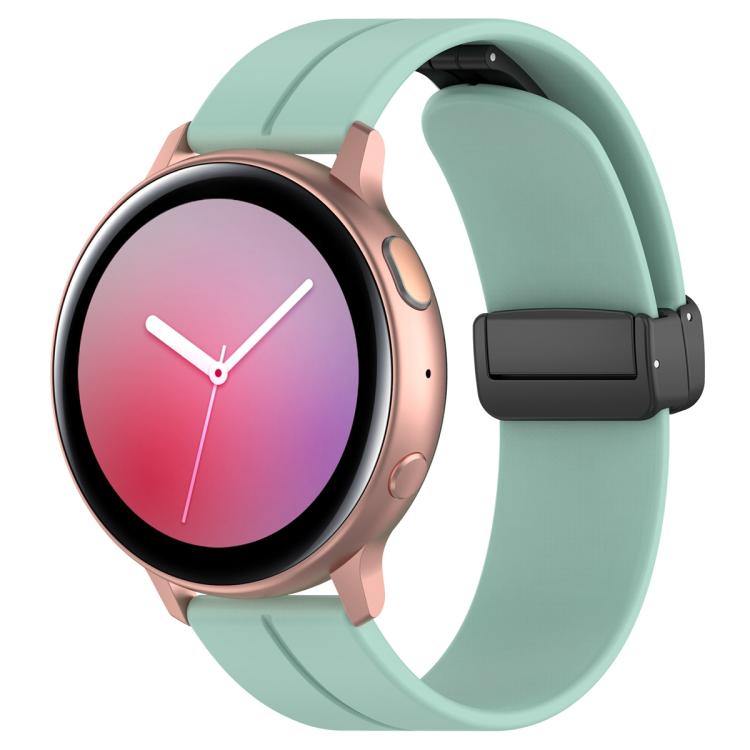 Watch Band – Silicone (Black) 20mm Emerald Green