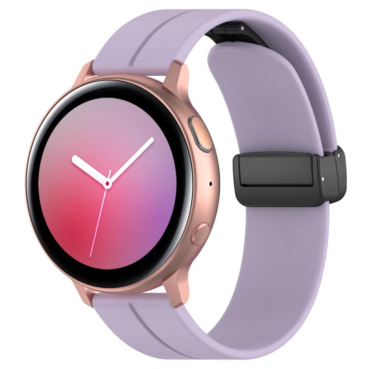 Watch Band – Silicone (Black) 20mm Purple