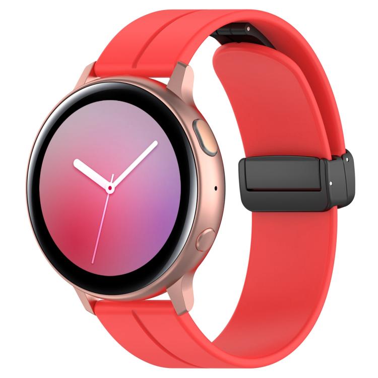 Watch Band – Silicone (Black) 20mm Red