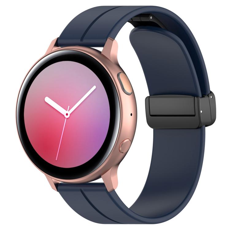 Watch Band – Silicone (Black) 22mm Midnight Blue