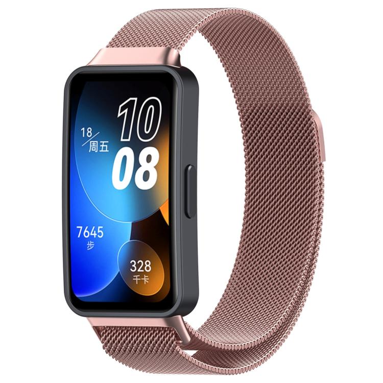 Milanese Metal Watch Band, For Huawei Band 10 / 9 / 8 For Huawei Band 10 9 8 Rose Pink